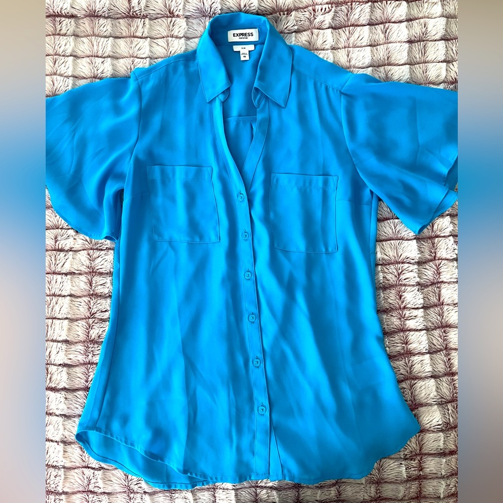 Express Blue Button Down Shirt